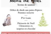 Menu de Noël – Jeudi 20 Décembre