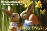 Menus Restaurant Scolaire Avril 2019
