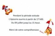Fermeture de la supérette