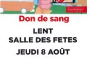Don de sang à Lent le jeudi 8 août