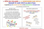 Samedi 31 Août 2019 – fête du village au plan d’eau