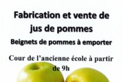 Matinée “autour de la pomme”  du club des retraités samedi 5 octobre à partir de 9h dans la cour de l’ancienne école