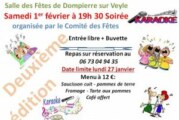 Soirée repas KARAOKE du Comité des Fêtes samedi 1 février à 19h30