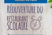 Menus du restaurant scolaire juin 2020