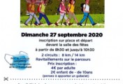 Randonnée pédestre le 27 septembre