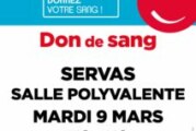 Don de sang le 9 mars 2021