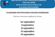 Ateliers numériques septembre 2025