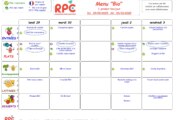 Menus du restaurant scolaire 10/2025