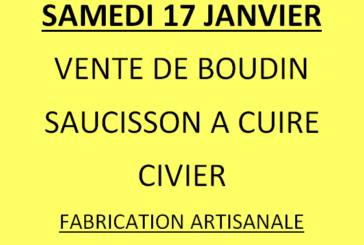 Vente de boudin, saucisson à cuire et civier