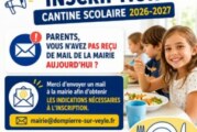 Inscription cantine 2026-2027